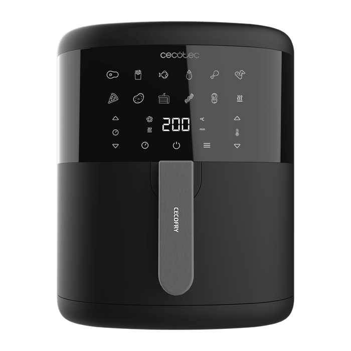 Friteuză cu aer cald Cecotec Cecofry Bombastik 6000 Edge, 6 l, 1700 W, 12 programe, neagră