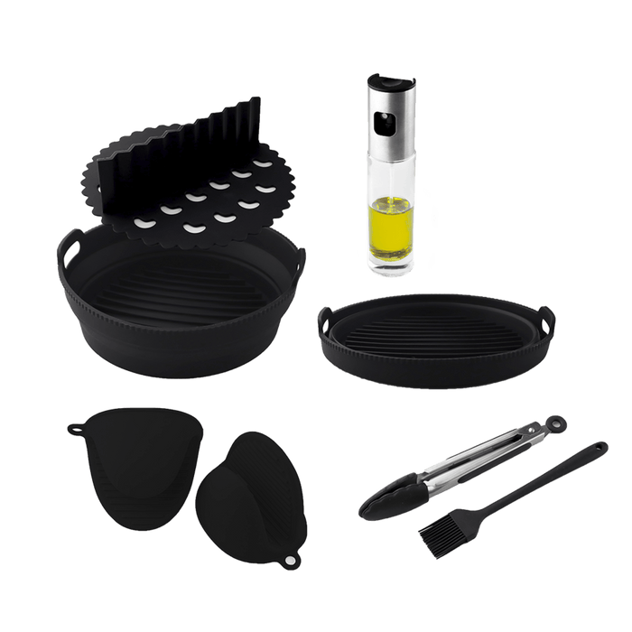 Set accesorii pentru friteuză cu aer cald Cecotec Cecofry Silicone Pack Accessories, 6 piese, pentru friteuze de 5–6,5 l