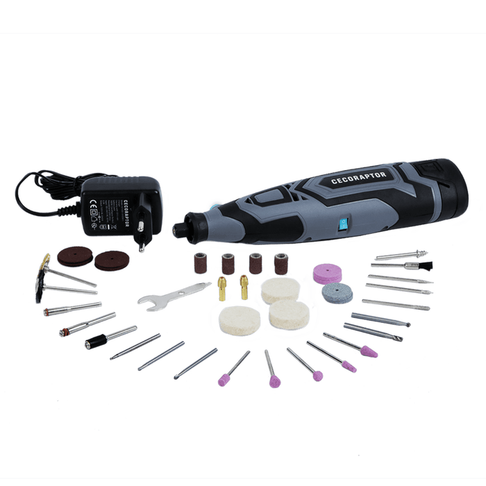 Unealtă multifuncțională rotativă de precizie Cecotec CecoRaptor Perfect Polish&Sand 1200 Ultra, 12 V, 25.000 rpm, baterie 1500 mAh