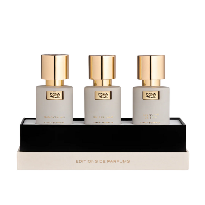 Set extract de parfum Maison De L'Asie Chapitre 03: Bangkok 9/9 + Les Soirs De Siam + Riviere Siam, unisex, 3 x 15 ml
