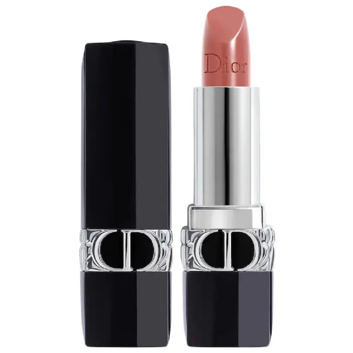 Ruj cremos Christian Dior Couture Colour Floral, finisaj satinat, nuanța 100 Aspect nud, reîncărcabil, 3,5 g