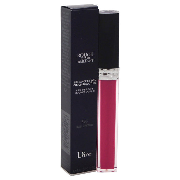 Luciu de buze Christian Dior Rouge Dior Brilliant, nuanța 688 Hollywood, strălucitor, 6 ml
