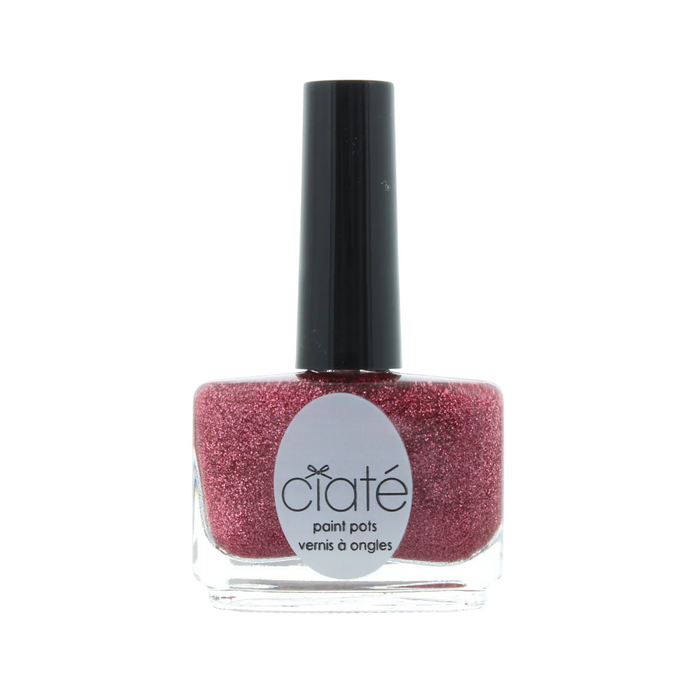 Lac de unghii Ciate London Paint Pot, roz cu particule strălucitoare, 13,5 ml