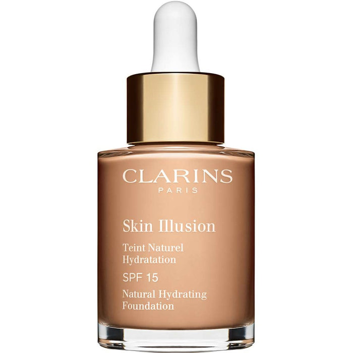 Fond de ten lichid Clarins Skin Illusion, hidratant, nuanța 108 Nisip, SPF 15, 15 ml, tester