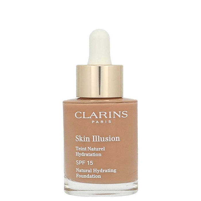 Fond de ten lichid Clarins Skin Illusion, hidratant, nuanța 113 Castană, SPF 15, 30 ml, tester