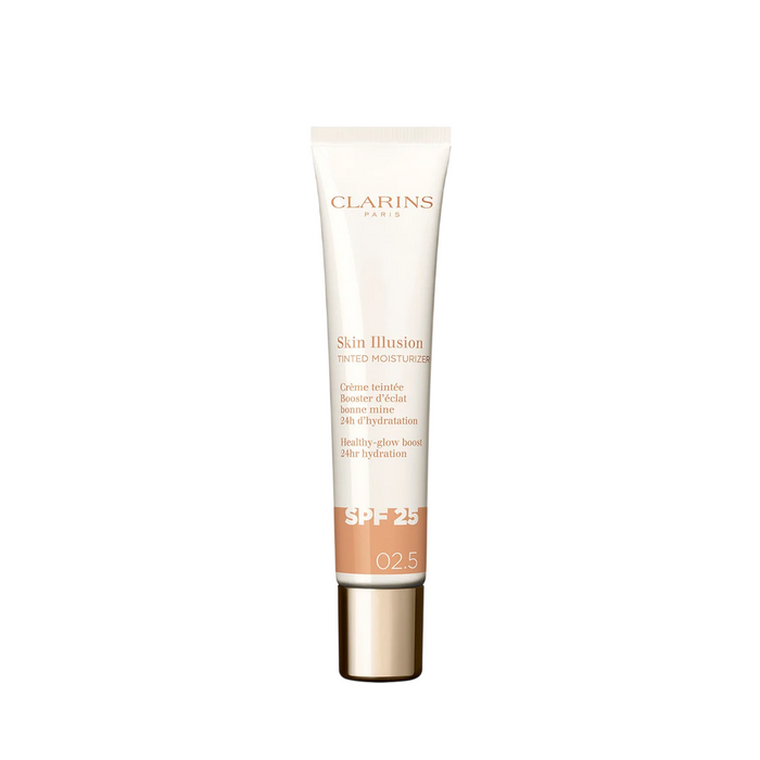 Cremă hidratantă colorată Clarins Skin Illusion, hidratantă, nuanța 02.5, SPF 25, 40 ml