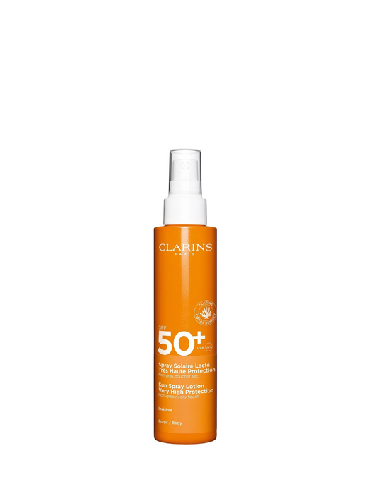 Spray de protecție solară Clarins Sun Care, hidratant, SPF 50+, 150 ml
