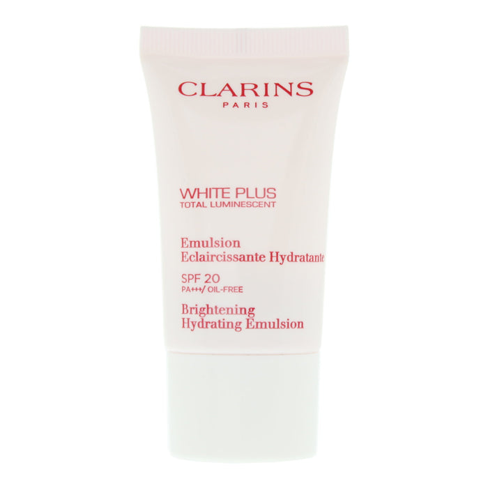 Emulsie de față Clarins White Plus Total Luminescent, iluminatoare, de zi, SPF 20, 15 ml