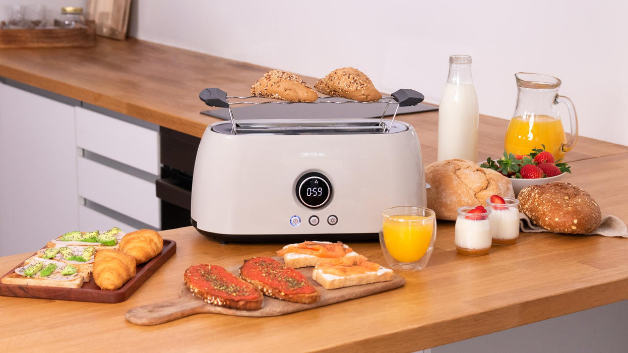 Prăjitor de pâine digital Cecotec ClassicToast 15000 Beige Extra Double, 1500 W, 4 felii, bej
