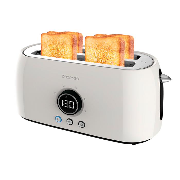 Prăjitor de pâine digital Cecotec ClassicToast 15000 Beige Extra Double, 1500 W, 4 felii, bej