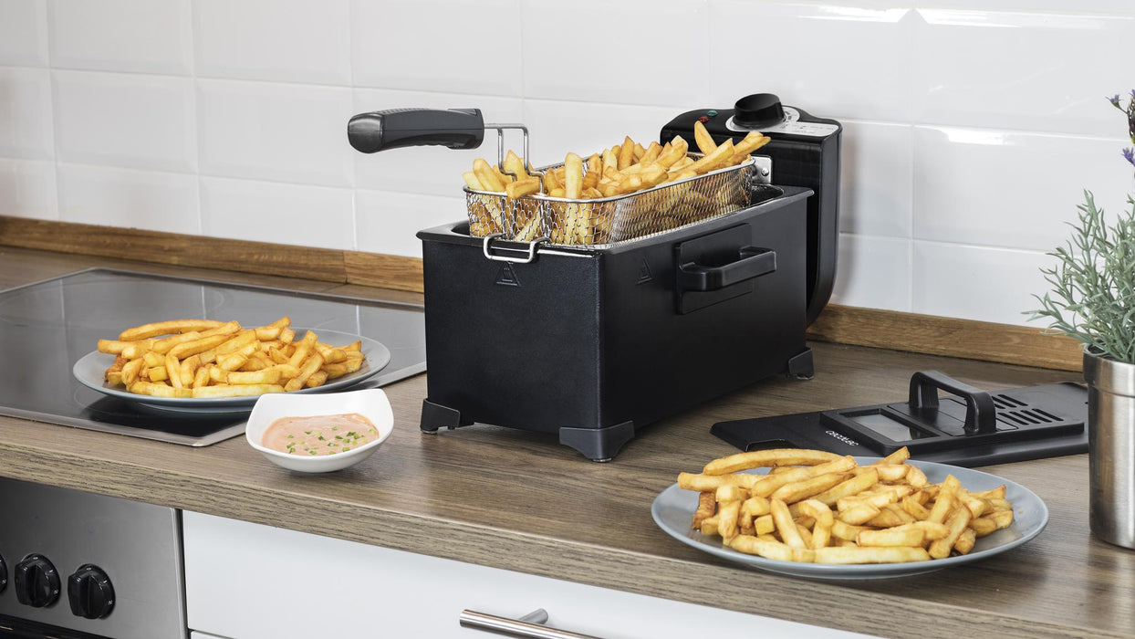 Friteuză cu ulei Cecotec Cleanfry 3L Black, 3 l, 2000 W, neagră