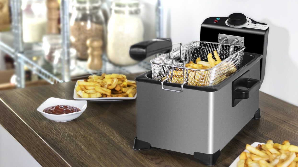 Friteuză cu ulei Cecotec CleanFry 3L, 3 l, 2000 W, gri