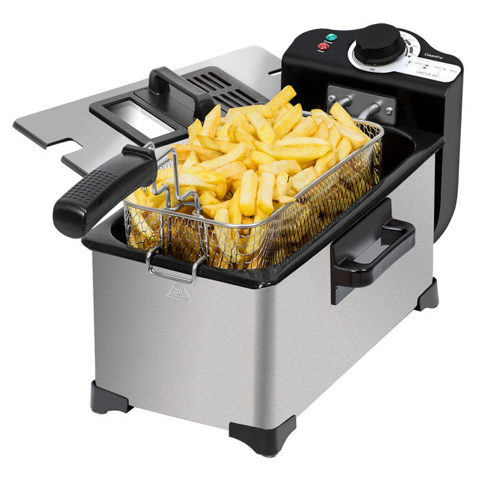 Friteuză cu ulei Cecotec CleanFry 3L, 3 l, 2000 W, gri