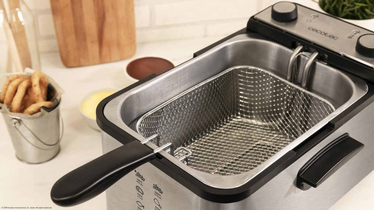 Friteuză Cecotec CleanFry Infinity 3000 Full Inox, 3 l, 2400 W, gri