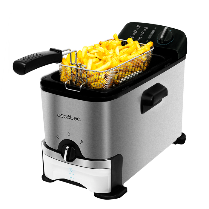 Friteuză Cecotec CleanFry 3000 ProFilter, 3 l, 2000 W, gri