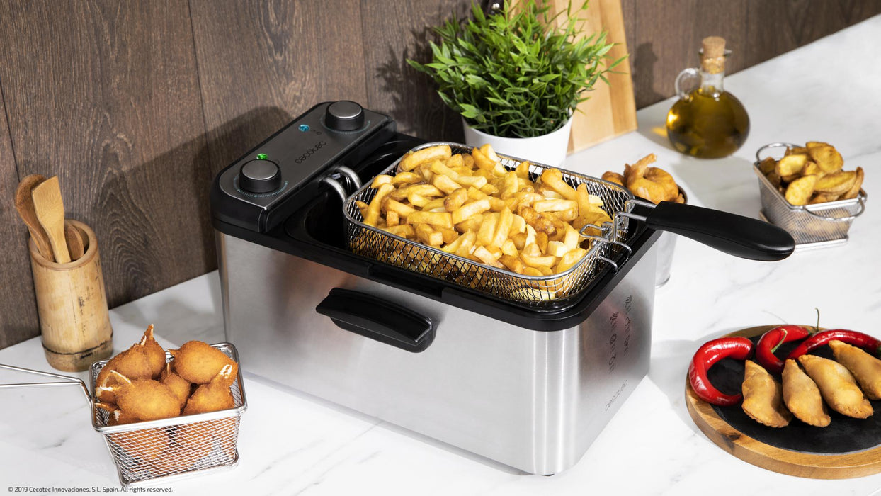 Friteuză Cecotec CleanFry Infinity 3000, 3 l, 2400 W, gri
