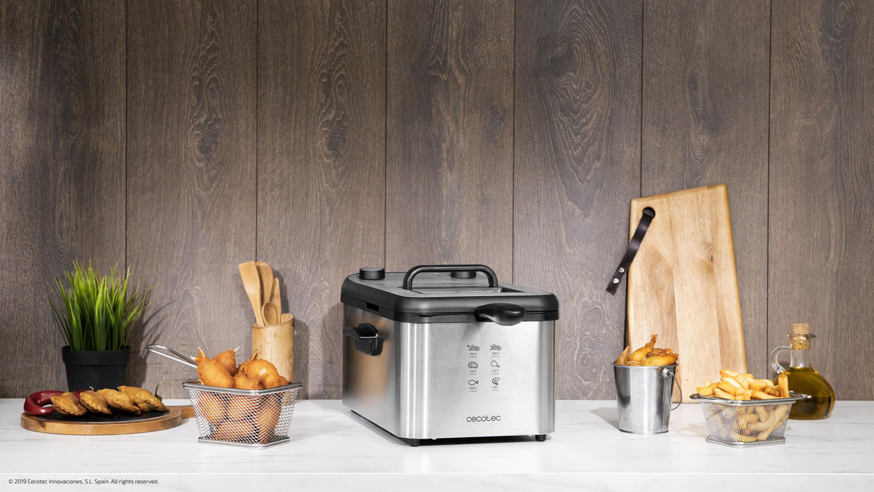Friteuză Cecotec CleanFry Infinity 3000, 3 l, 2400 W, gri
