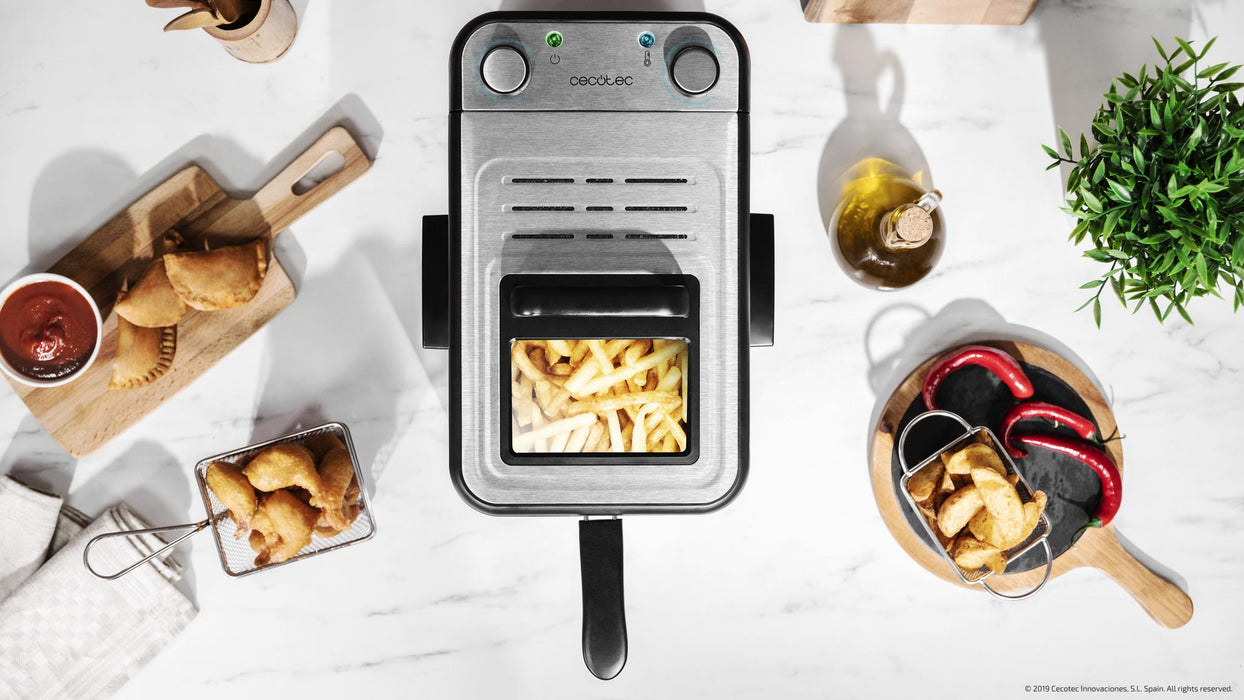 Friteuză Cecotec CleanFry Infinity 3000, 3 l, 2400 W, gri