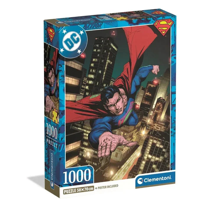 Puzzle Clementoni Compact, Superman 2025, 1000 piese, 50 × 70 cm