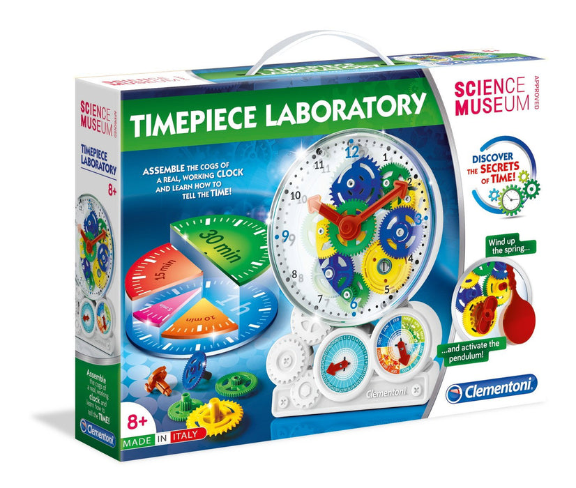 Set educativ de construcție Clementoni Timepiece Laboratory, ceas mecanic, 8+