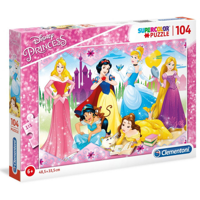 Puzzle Clementoni Disney Princess, 104 piese, 6+, 48,5 x 33,5 cm