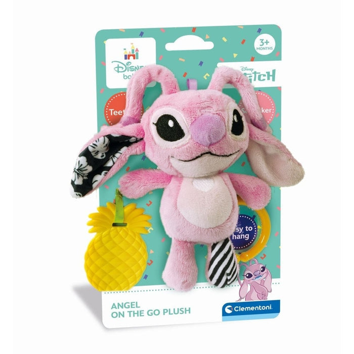 Jucărie de pluș Clementoni Disney Baby, Angel din Stitch, multisenzorială, 3+ luni