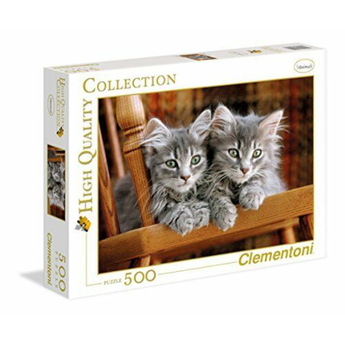 Puzzle Clementoni High Quality Collection, 500 de piese, imagine cu doi pisoi