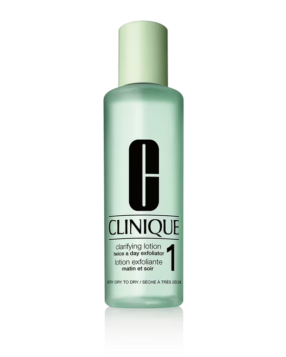 Loțiune exfoliantă Clinique Clarifying Lotion 1, fără alcool, pentru ten foarte uscat și uscat, 200 ml