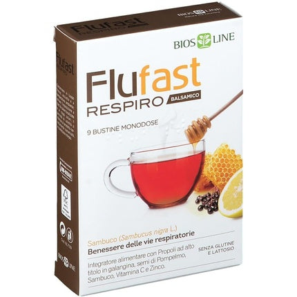 Supliment Respiratoriu, Bios Line, Flufast Respiro, balsamic, 9 plicuri