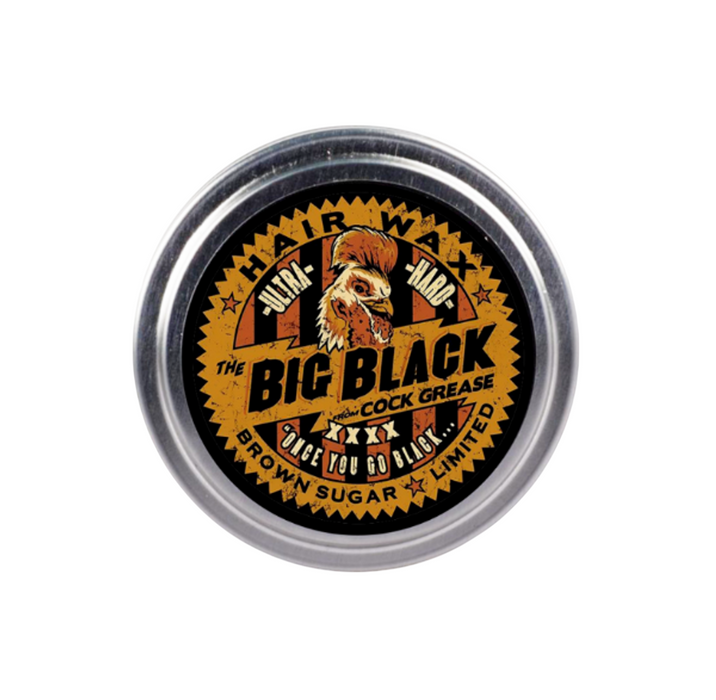 Pomadă de coafat Cock Grease Ultra Hard The Big Black XXXX, fixare puternică, definire și textură, 50 g