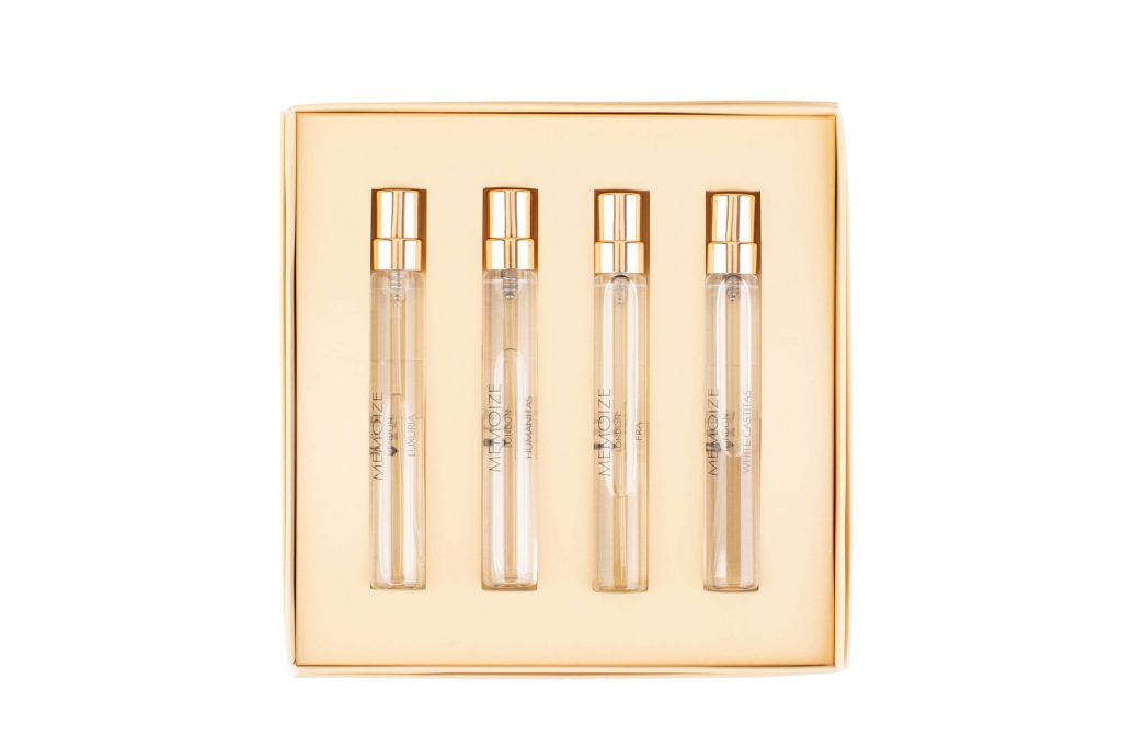 Set de extracte de parfum Memoize Collection III: Luxuria + White Castitas + Era + Humanitas, unisex, 4 x 7,5 ml