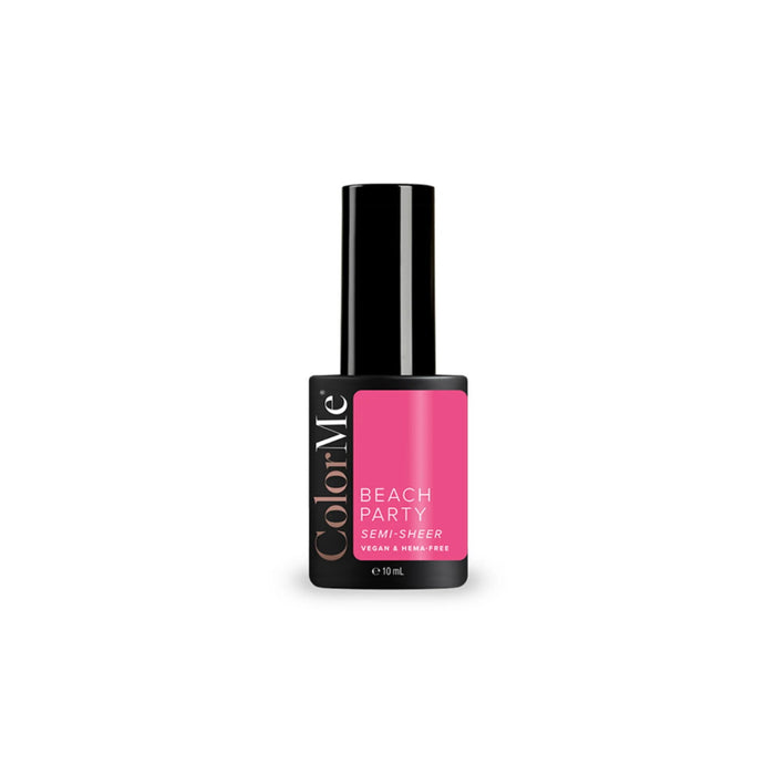 Ojă semipermanentă ColorMe Cosmetics Beach Party, translucidă, roz, 10 ml