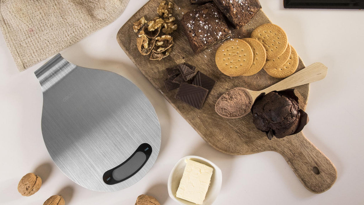 Cântar de bucătărie Cecotec Cook Control 10400 Smart Healthy EasyHang, 8 kg, precizie 1 g, platformă din inox
