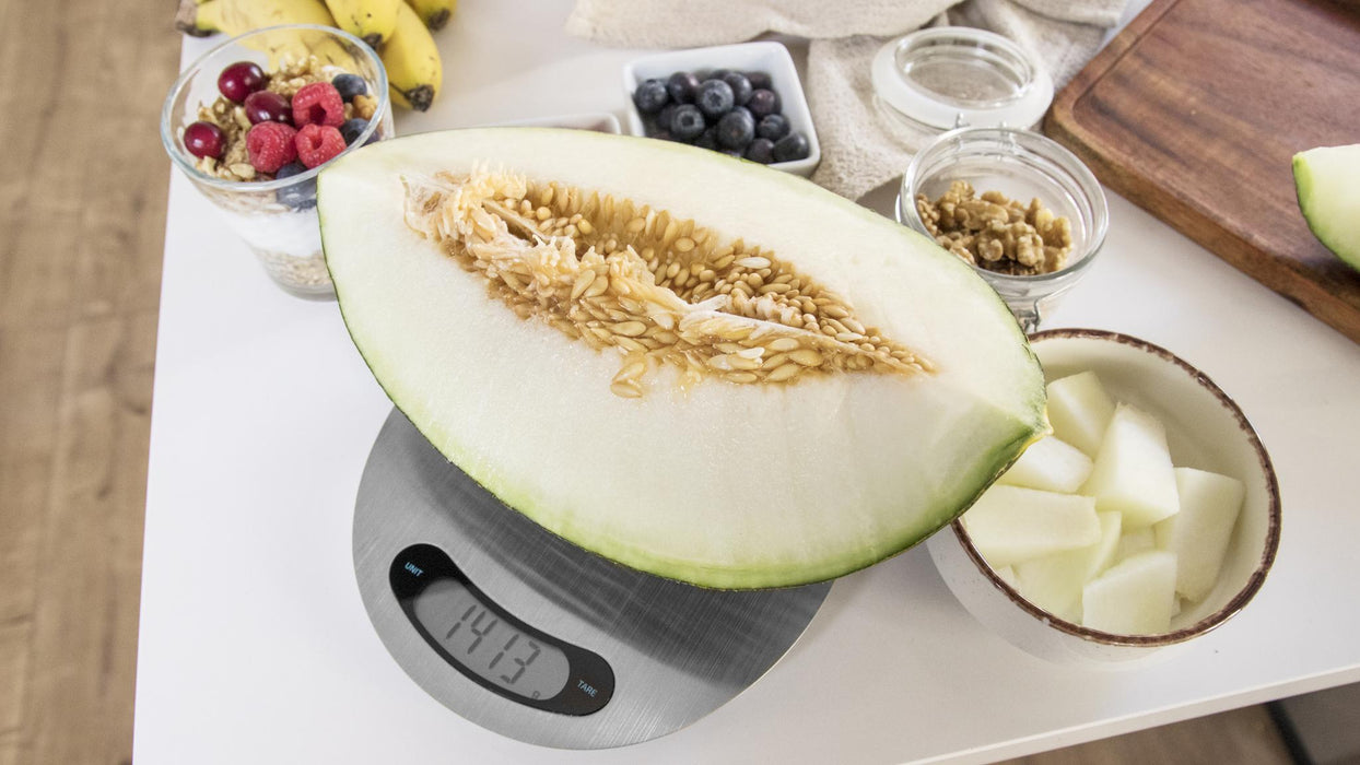 Cântar de bucătărie Cecotec Cook Control 10400 Smart Healthy EasyHang, 8 kg, precizie 1 g, platformă din inox