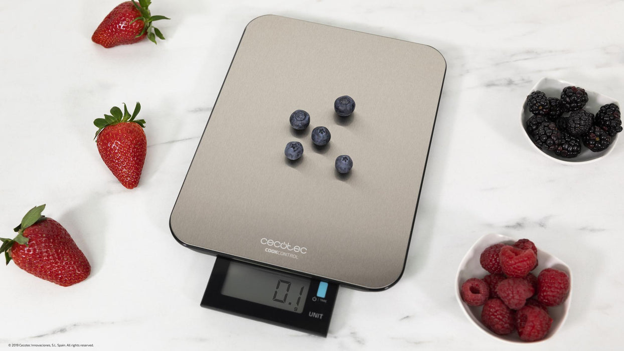 Cântar de bucătărie Cecotec Cook Control 9000 WaterProof, 10 kg, precizie 1 g, inox