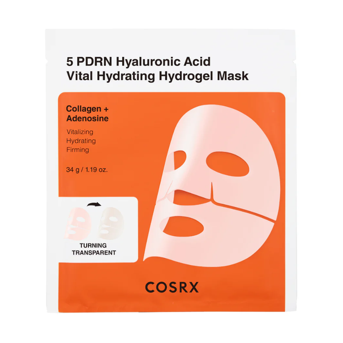 Mască facială hidrogel Cosrx 5 PDRN Hyaluronic Acid Vital, hidratantă, pentru față, 34 g