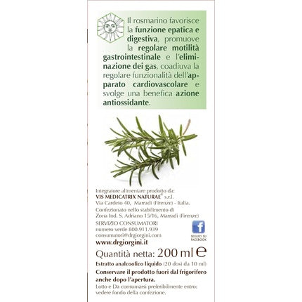 Extract de Rozmarin, Dr.Giorgini, 200ml, sticlă