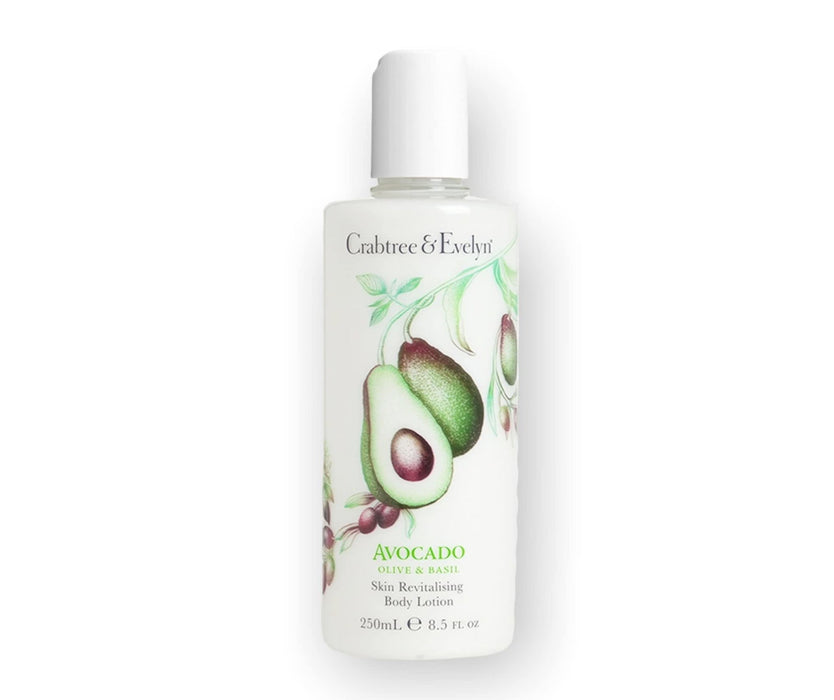 Loțiune de corp Crabtree & Evelyn Avocado Olive & Basil, revitalizantă, 250 ml, tester
