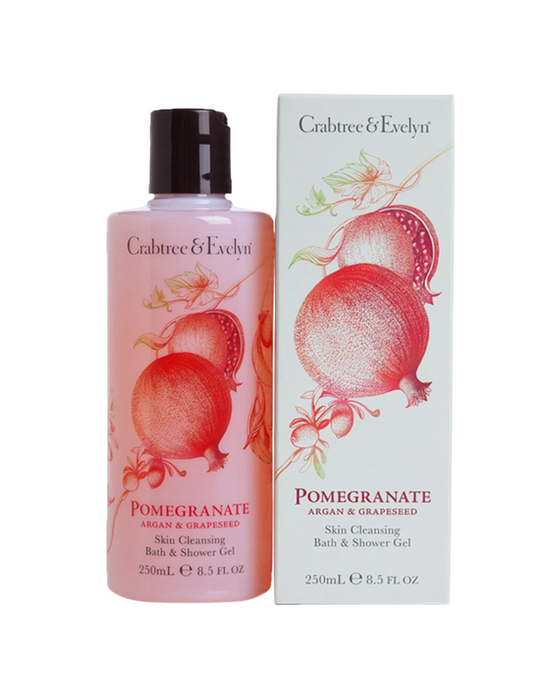 Gel de duș Crabtree & Evelyn Pomegranate, Argan & Grapeseed, pentru toate tipurile de piele, 250 ml