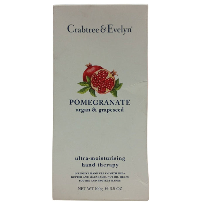 Cremă pentru mâini Crabtree & Evelyn Pomegranate, Argan & Grapeseed, ultra-hidratantă, 100 g, tester