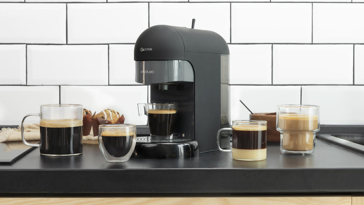Espressor Cecotec Cumbia Capricciosa Black, 1100 W, 19 bar, rezervor 0,6 l, negru