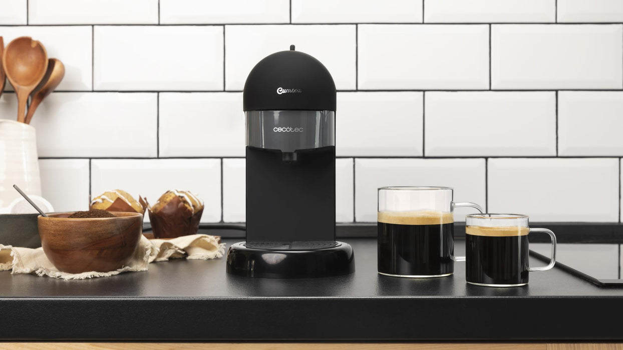 Espressor Cecotec Cumbia Capricciosa Black, 1100 W, 19 bar, rezervor 0,6 l, negru