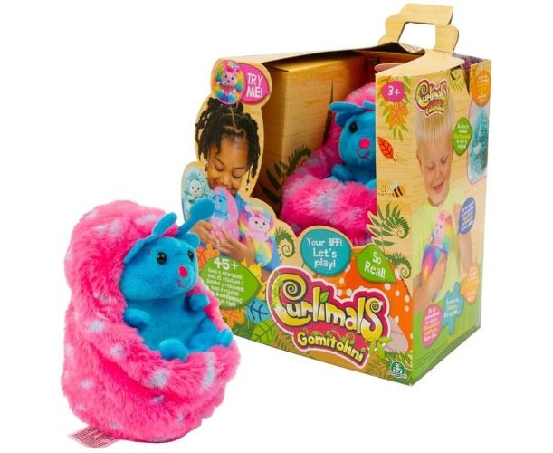 Jucărie de pluș interactivă Giochi Preziosi Curlimals, Buburuza Lucie, 3+ ani