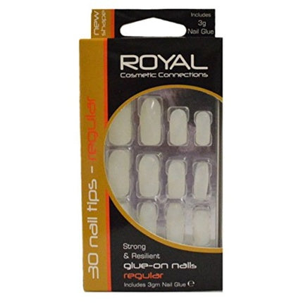 Royal 40 False Nail Tips Regular, unghii false, plastic transparent, formă regulată