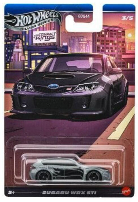 Mașinuță Mattel Hot Wheels Silver Series, Subaru WRX STI Compact Kings, 3+ ani