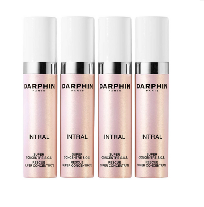 Set concentrat pentru față Darphin Intral Rescue, cu vitamina E, calmant, 4 x 7 ml