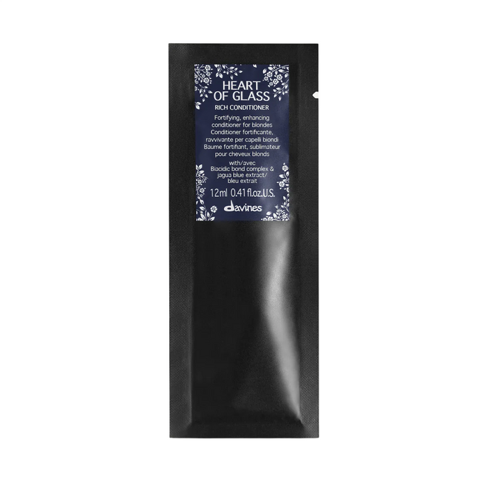 Balsam de păr Davines Heart of Glass, fortifiant, pentru păr blond, 12 ml