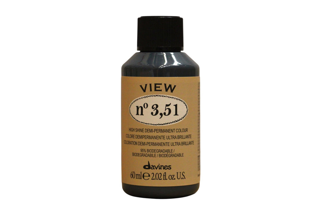 Vopsea demi-permanentă de păr Davines View, nuanța 3.51, 60 ml