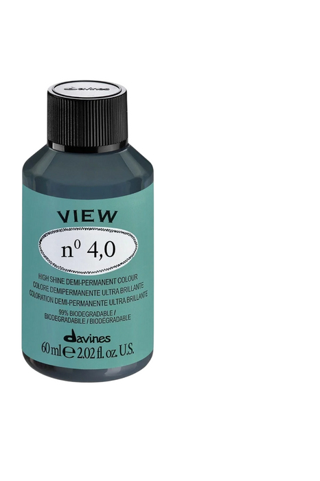 Vopsea demi-permanentă de păr Davines View, nuanța 4.0, 60 ml