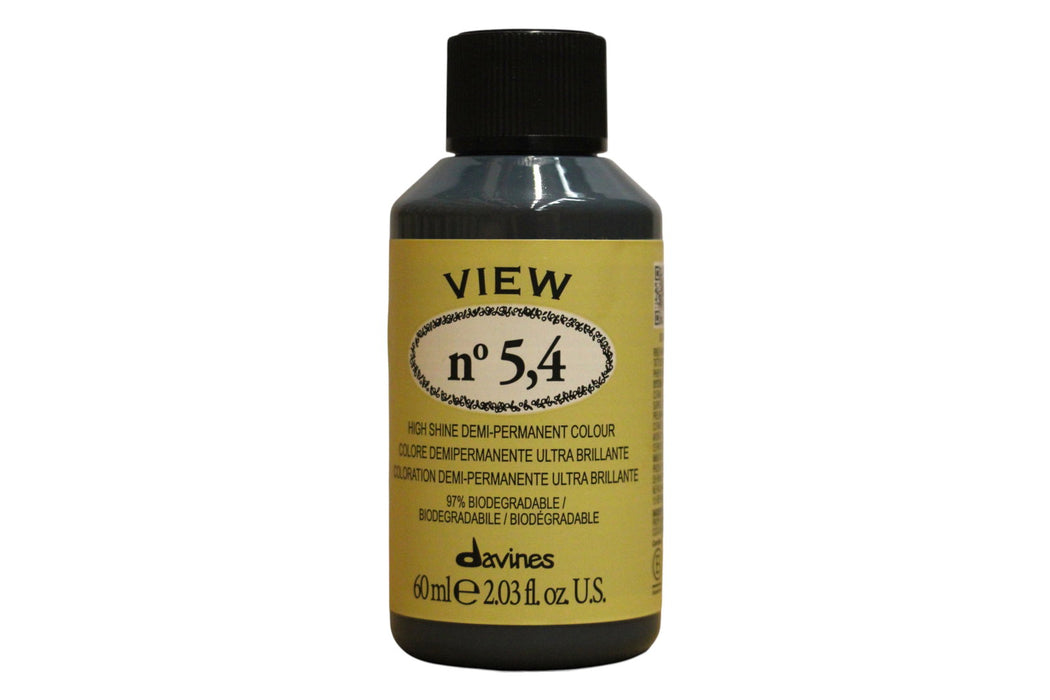 Vopsea de păr demi-permanentă Davines View, nuanța 5.4, cu luciu intens, 60 ml
